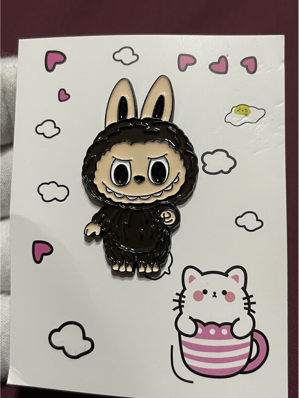 Labubu Large Enamel Pin Brooch Bunny Cute Funny